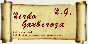 Mirko Gambiroža vizit kartica